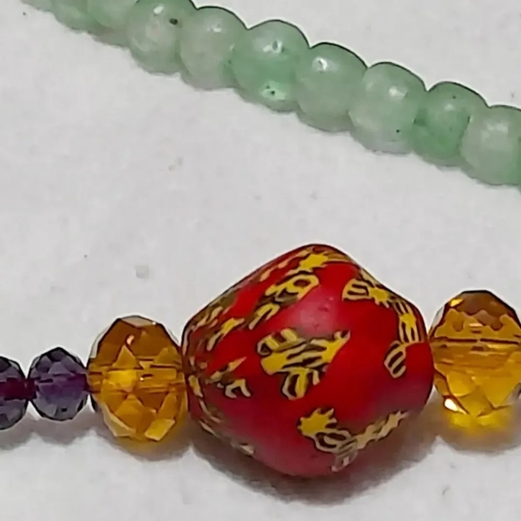 Sale New handmade. One of a kind mint green glass beaded choker necklace - Picture 3 of 3